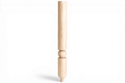 Turned Wooden Table Leg – Rounded Sphere, 1000 mm