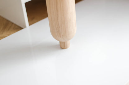 Turned Wooden Table Leg – Rounded Sphere, 1000 mm