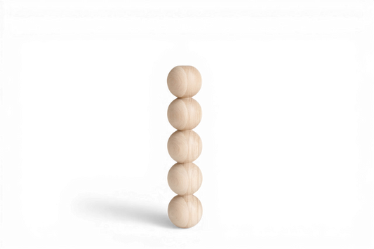 Wooden Table Leg – Five Sphere Turned Design, 409 mm