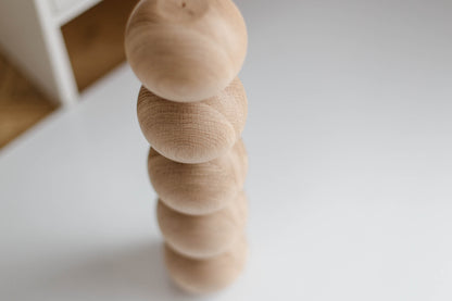 Wooden Table Leg – Five Sphere Turned Design, 409 mm