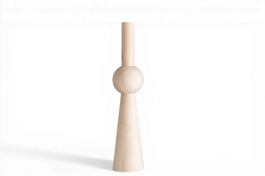 Wooden Table & Kitchen Island Leg with Center Sphere – Handmade, H943 mm