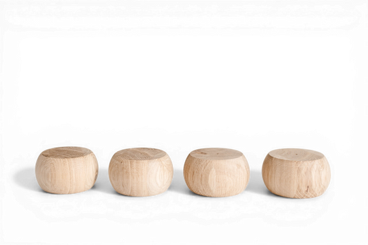 Wood Furniture Legs Set of 4 – Unfinished Sofa Legs, H50 mm