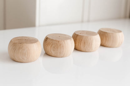 Wood Furniture Legs Set of 4 – Unfinished Sofa Legs, H50 mm
