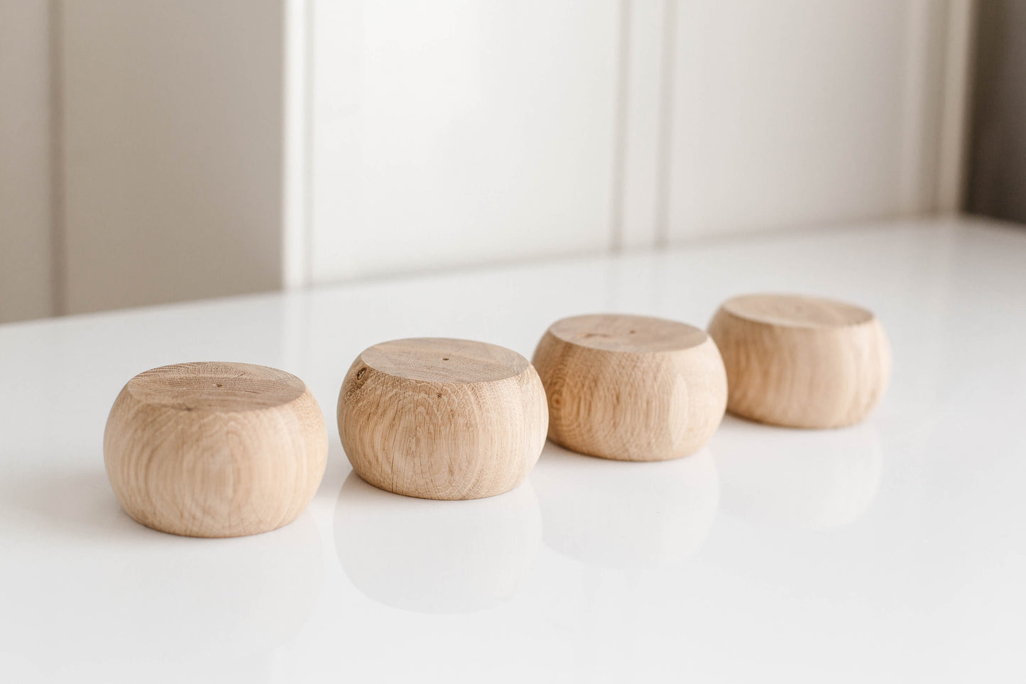 Wood Furniture Legs Set of 4 – Unfinished Sofa Legs, H50 mm