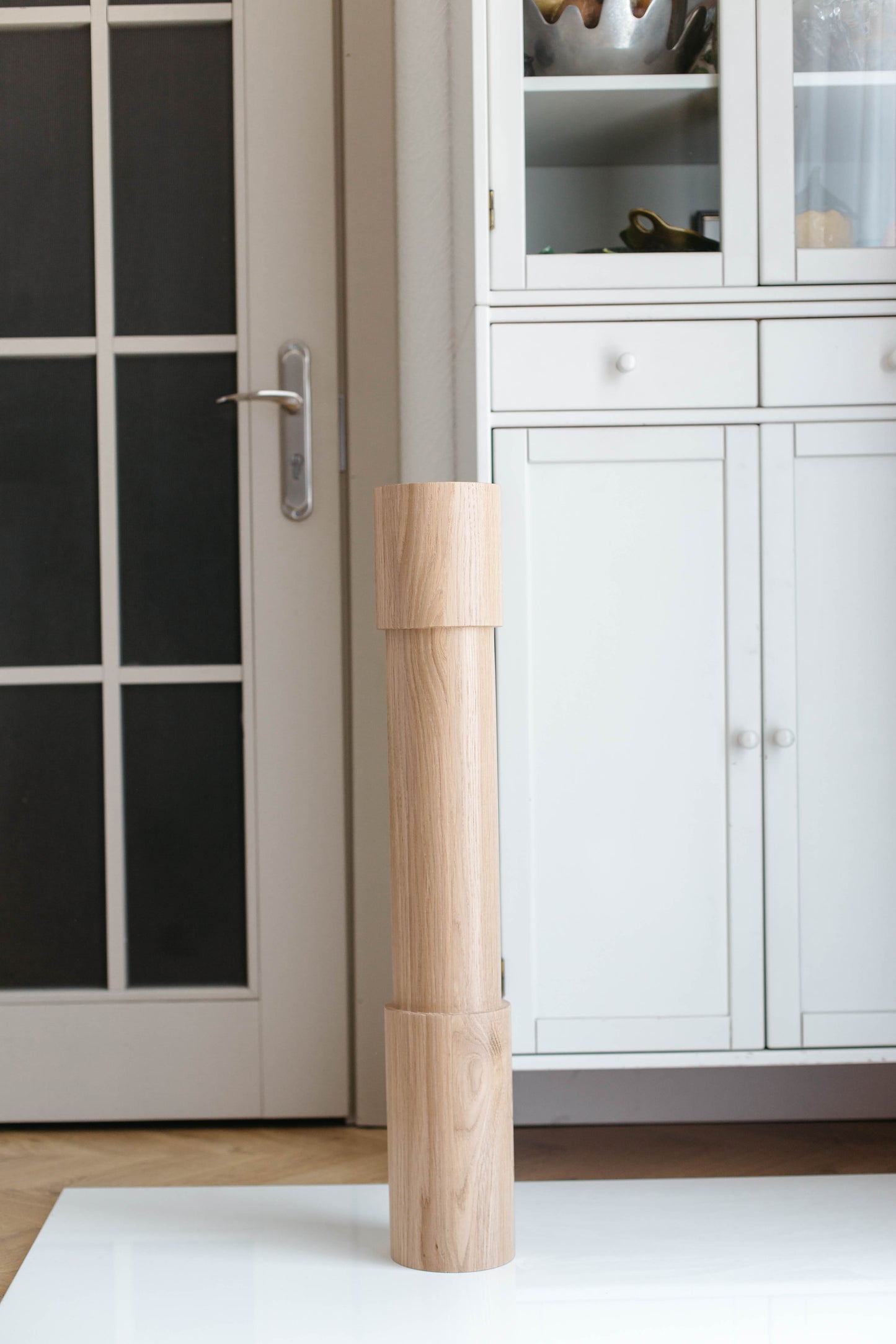 Wooden Table & Bar Leg – Lathe - Turned Design, H775 mm