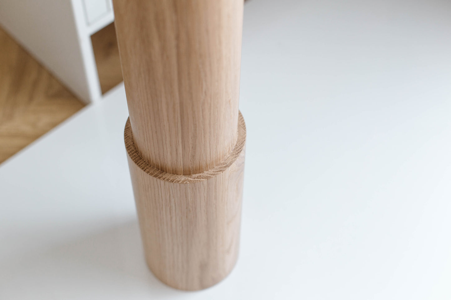 Wooden Table & Bar Leg – Lathe - Turned Design, H775 mm