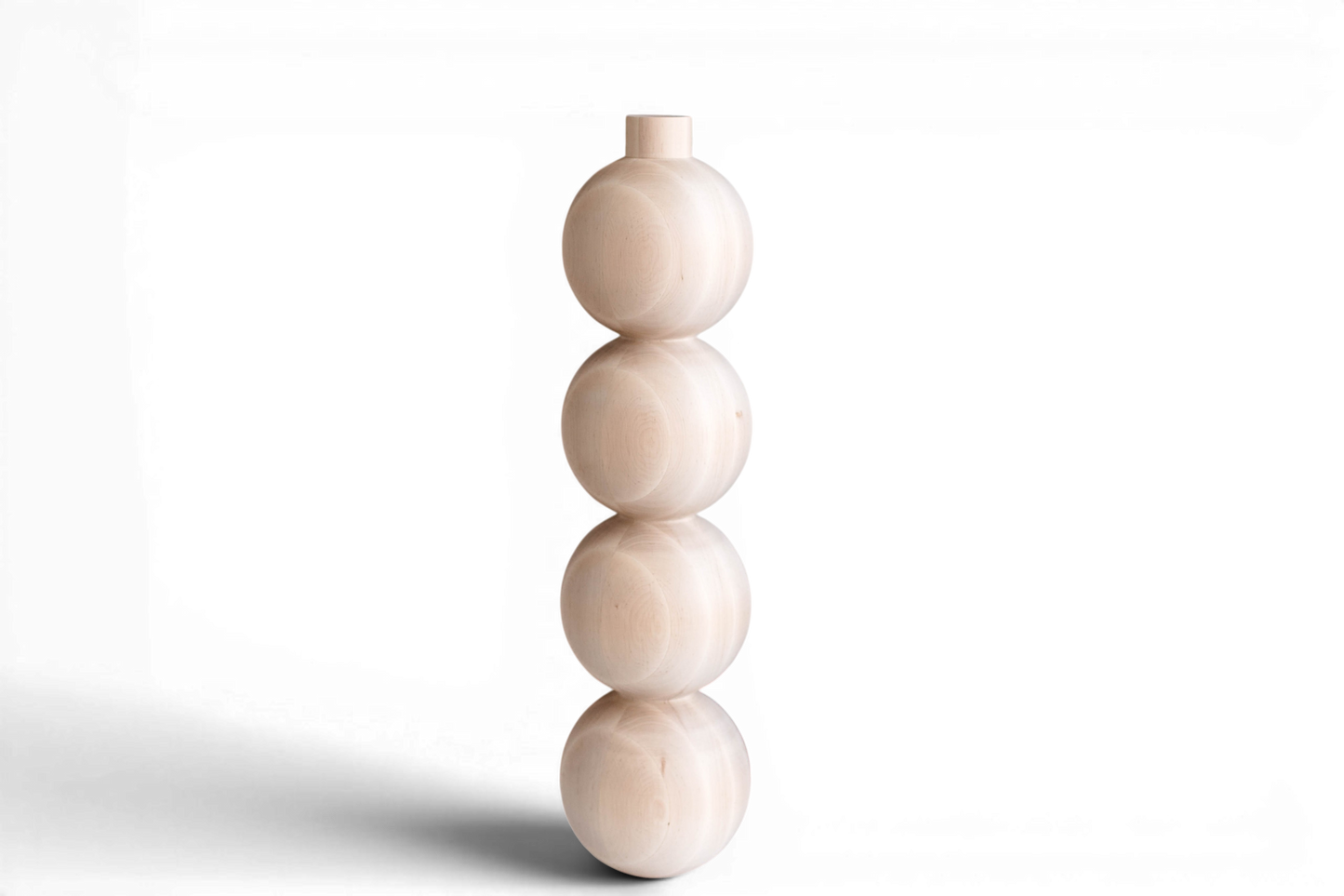 Wooden Furniture Leg with Four Sphere Details – Lathe-Turned Design, H770 mm