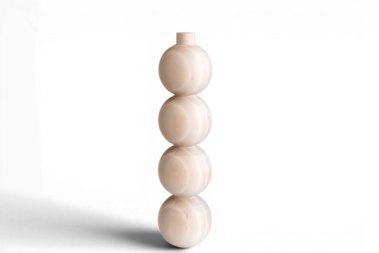 Wooden Furniture Leg with Four Sphere Details – Lathe-Turned Design, H770 mm
