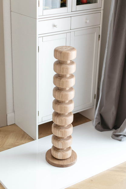 Wooden Kitchen Island Leg with Base - H876 mm