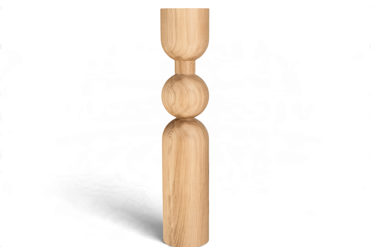 Wooden Table & Kitchen Island Leg with Sphere, H900 mm