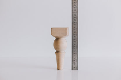 Classic Turned Wooden Furniture Legs – Sofa & Cabinet Support, H180 mm