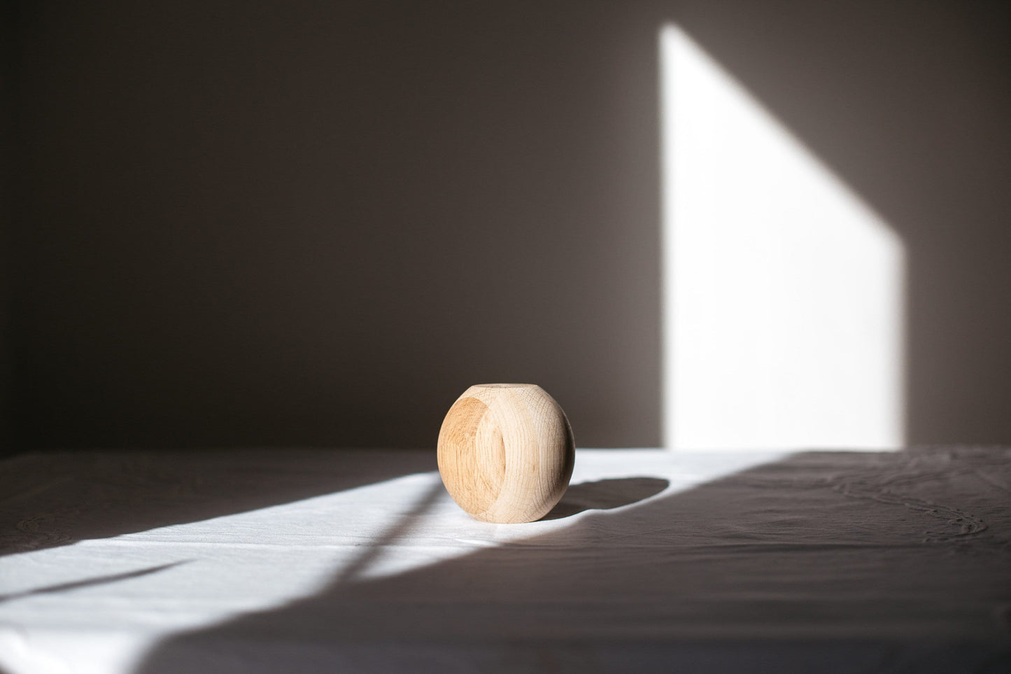 Round Turned Wooden Furniture Foot with Sphere Detail – Compact Design, H80 mm