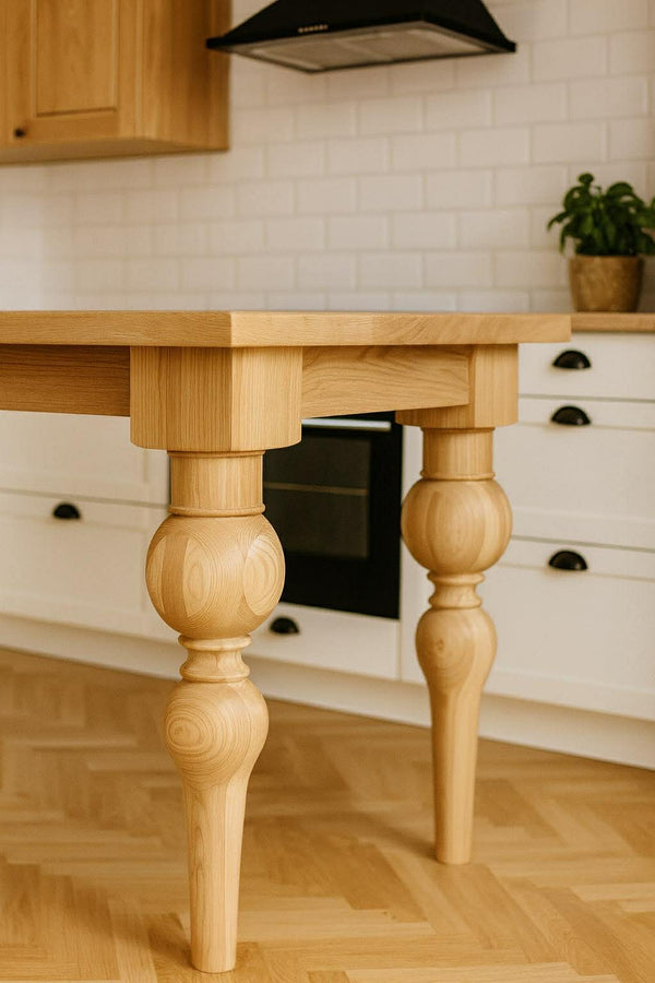 Wooden Breakfast Bar & Table Support Leg – Handmade Furniture Base, H890 mm