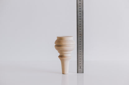 Scandinavian Style Wooden Furniture Feet – Tapered Design, H155 mm
